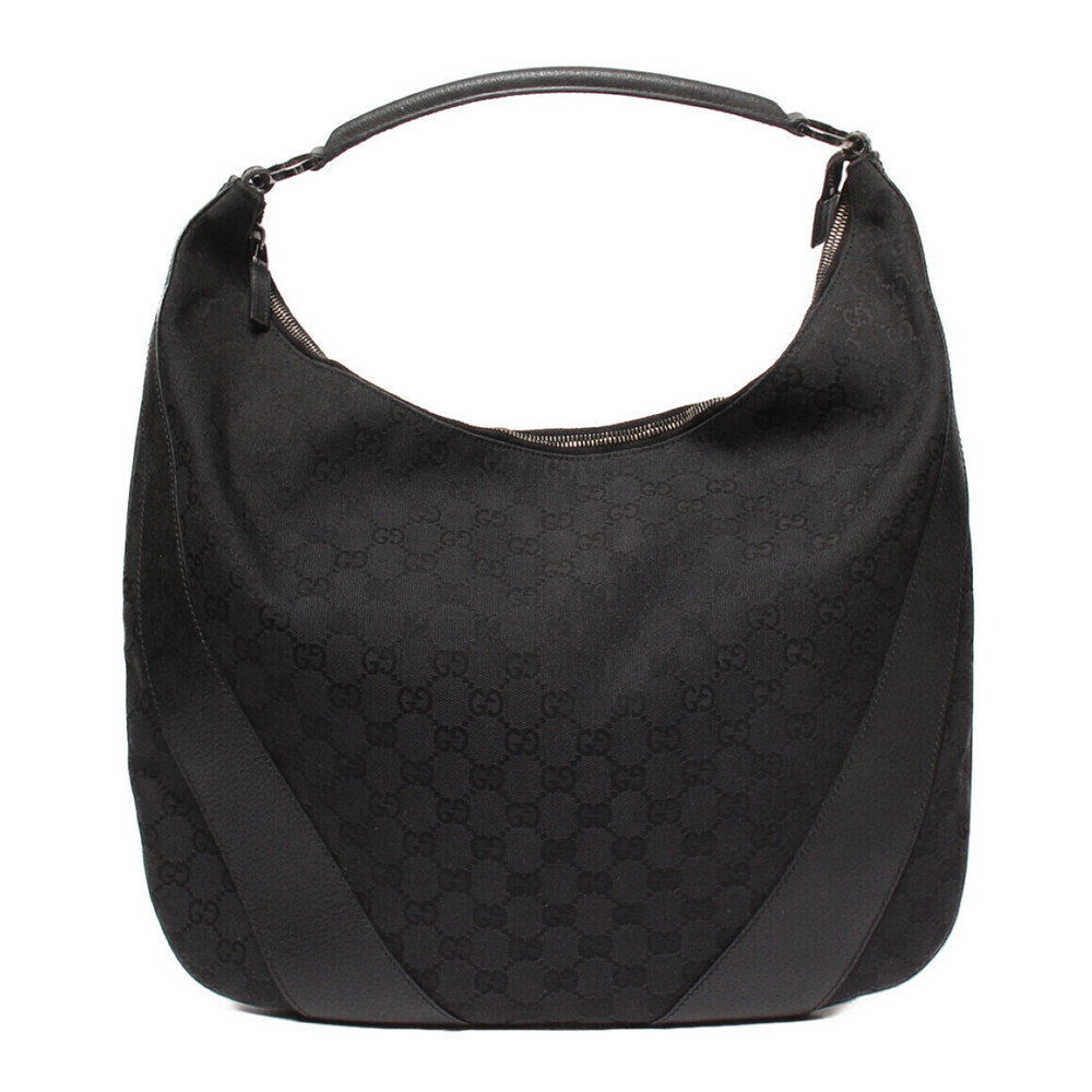 Gucci Shoulder Hobo Bag GG Pattern Tote Bag Black